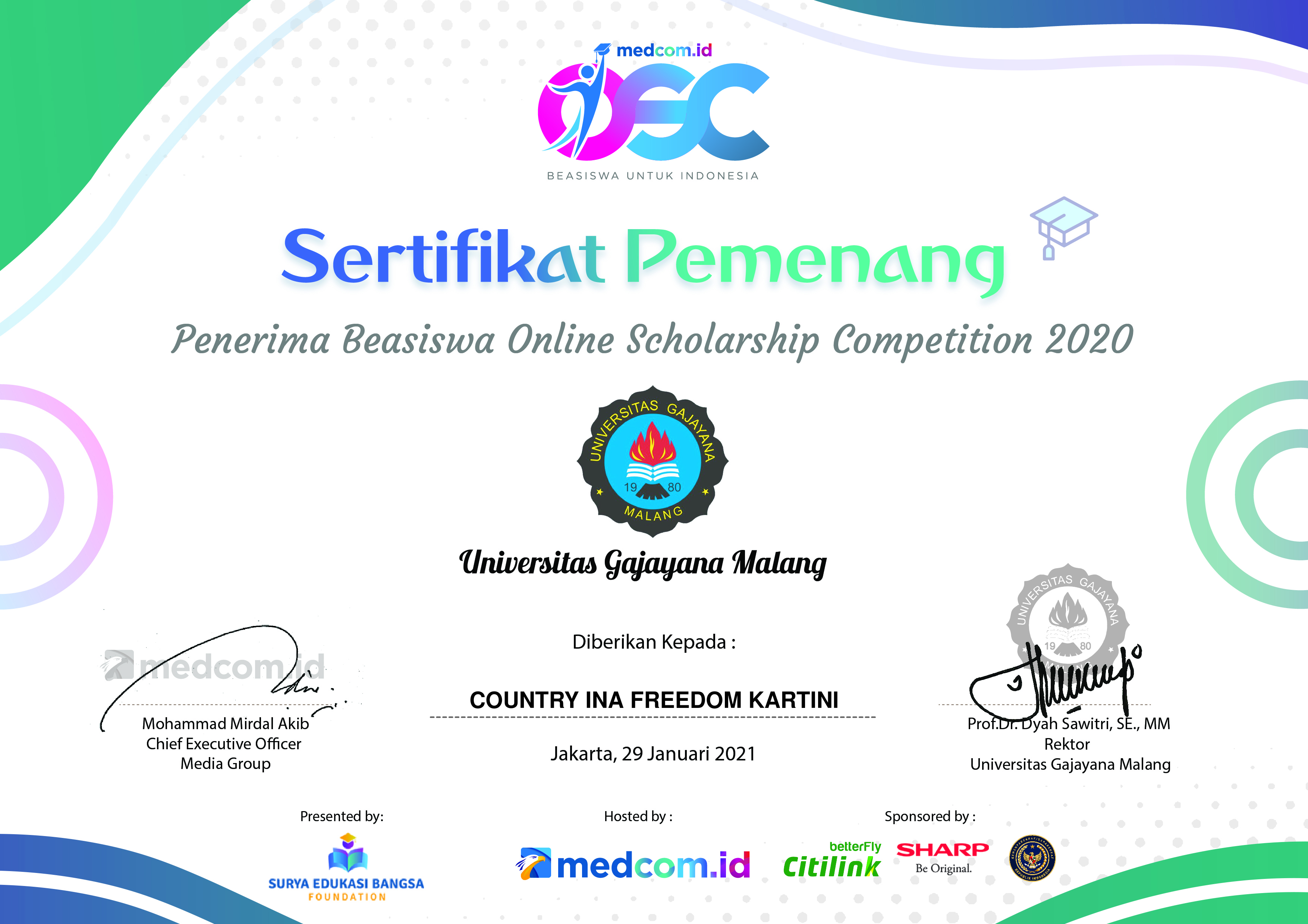 Sertifikat Lainnya
