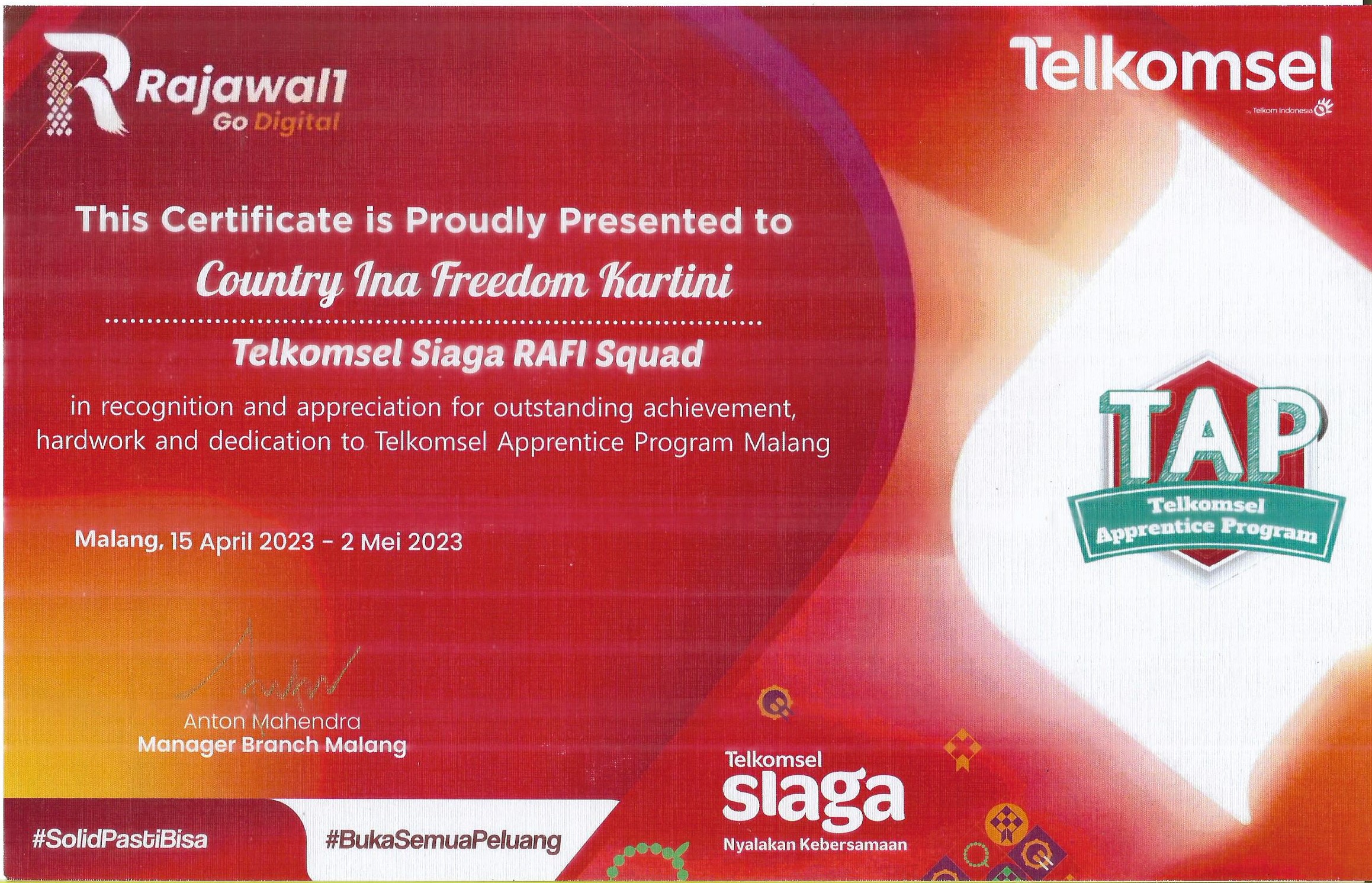 Telkomsel Apprentice Program (TAP) - Malang
